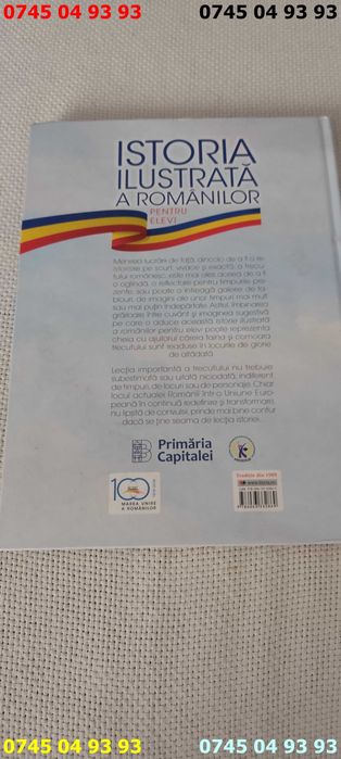 carte carti istoria ilustrata a romanilor pentru elevi cartonata