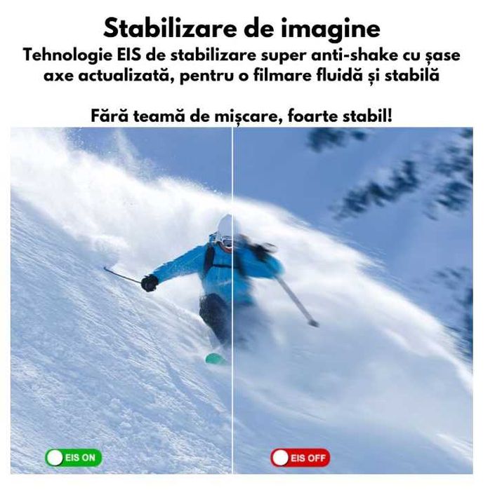 Camera de Actiune 5K Ultra HD Stabilizare EIS | GO PRO | Water Resist