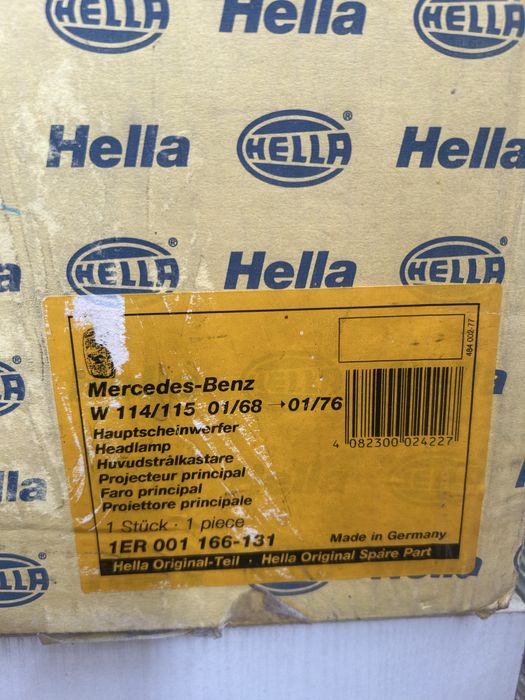 Фары Hella мерседес w114, w115