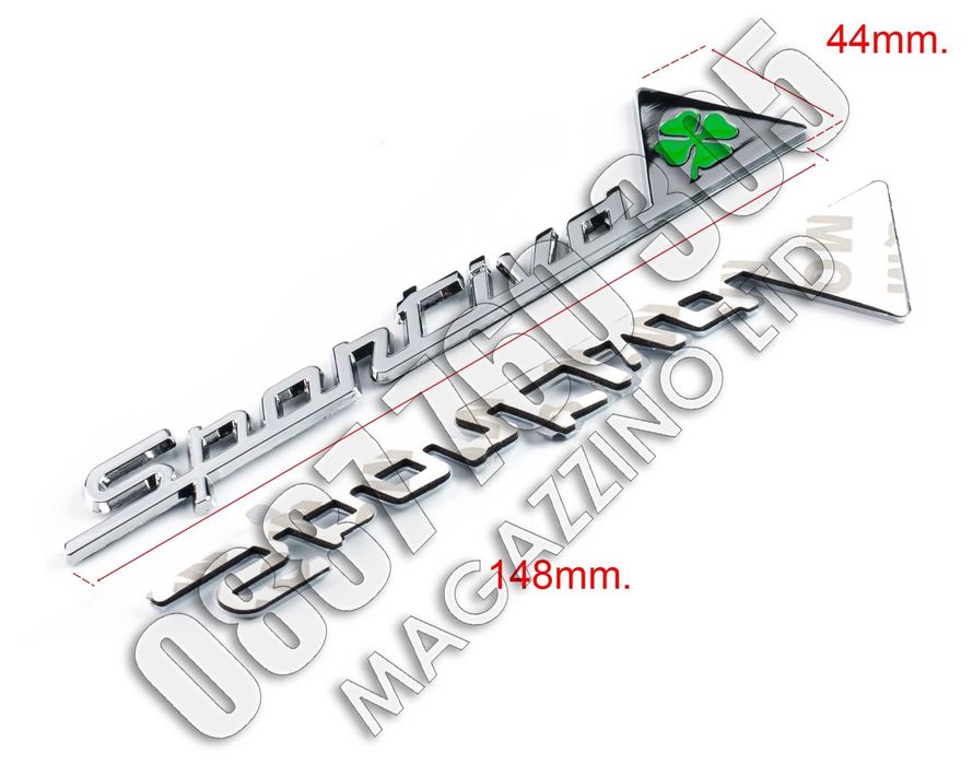 Емблеми за Калник Alfa Romeo Sportiva за Жулиета Хромирани Черен Мат