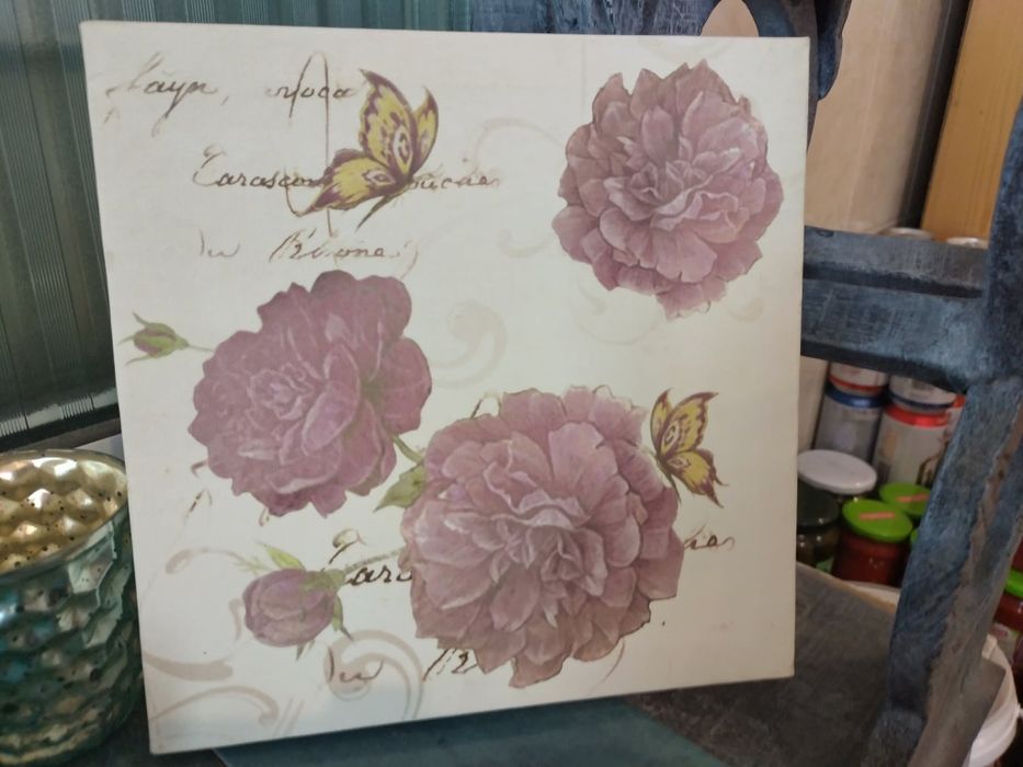 Винтидж Картина с цветя от Испания