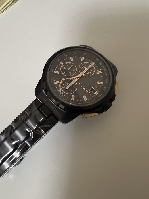 Часовник Maserati Successo Chrono Solar Edition Watch - Black