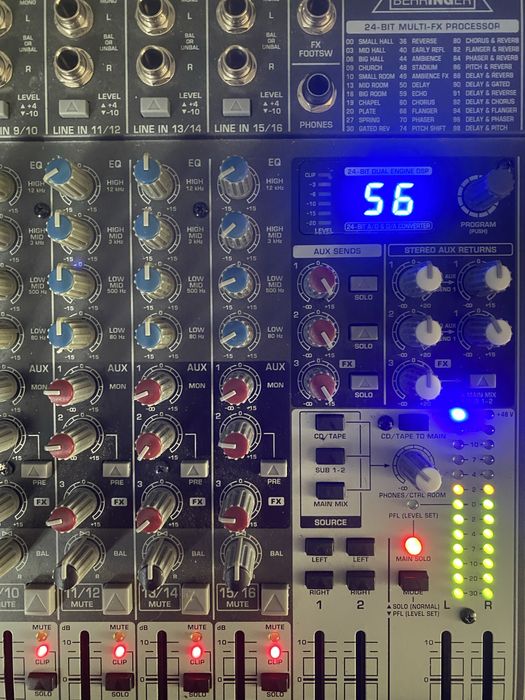 Behringer Xenyx2222FX  ( linie / instrumente )