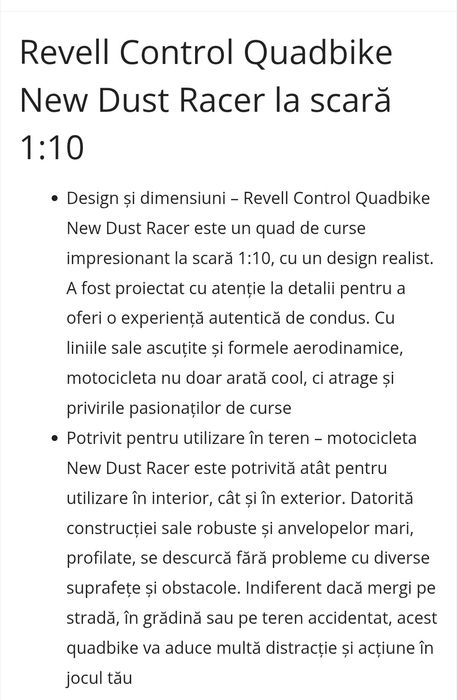 Quadbike - mașinuță cu telecomandă