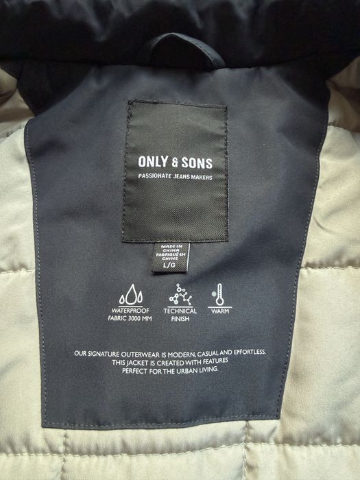 Palton Only & Sons albastru inchis