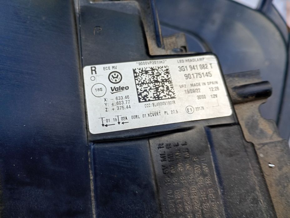 Far dreapta vw passat b8 LCI full led cod 3G1941082T