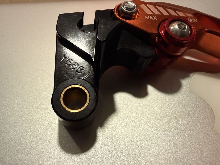 Set manete frana si ambreiaj, portocaliu pentru motociclete Y688 F14