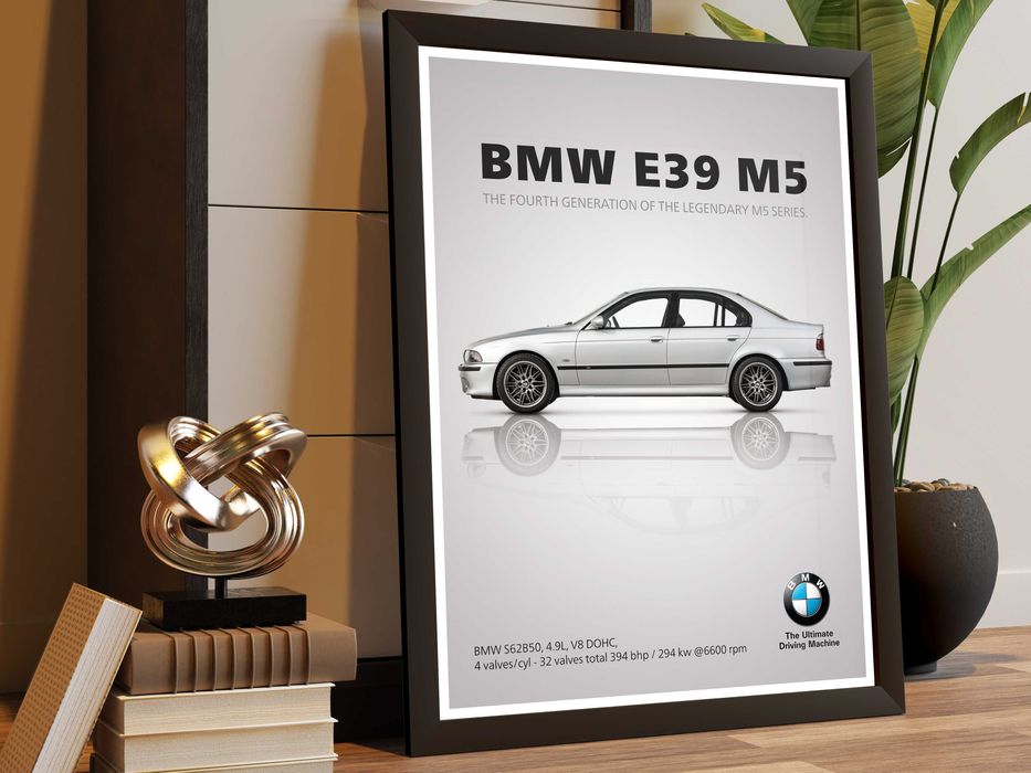 BMW E39 M5 постер за стена 30х40 см в рамка