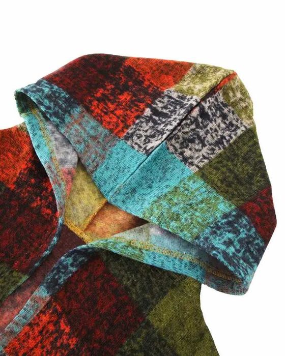 Топла и мека дълга жилетка-палто, с качулка и джобове (всесезонна)