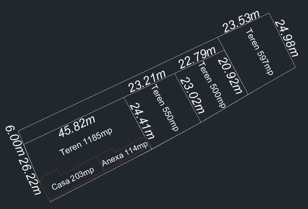 Teren 3382mp parcelabil si casa de 203mp