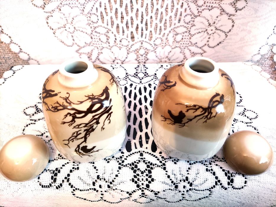 Фарфоровая чайница СССР ,,Глухарь на ветке"