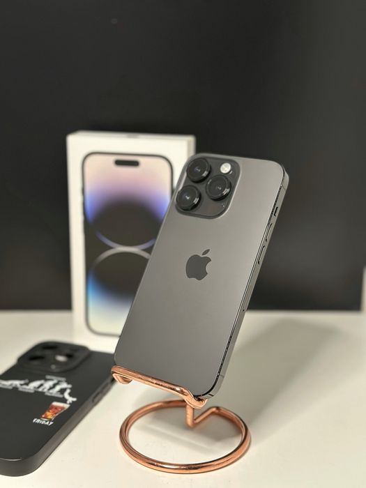 iPhone 14 Pro Space Black 128 GB 92% 128 GB 5G full box + husa ~ cablu