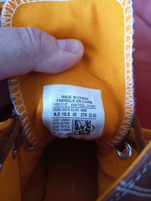 Tenesi înalți/pantofi sport Converse originali din piele veritabilă-ma