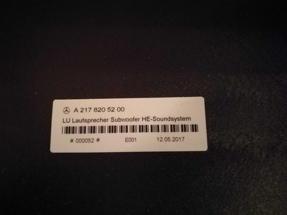 SUBWOOFER, БАС за Мерцедес AMG S63