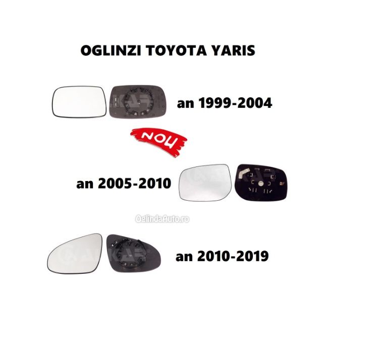 Oglinda TOYOTA YARIS cu incalzire si suport de prindere