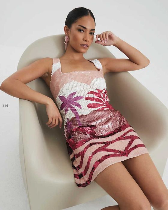 НОВА Рокля Туника RIVER ISLAND Лятна Коктейлна Ежедневна S/M