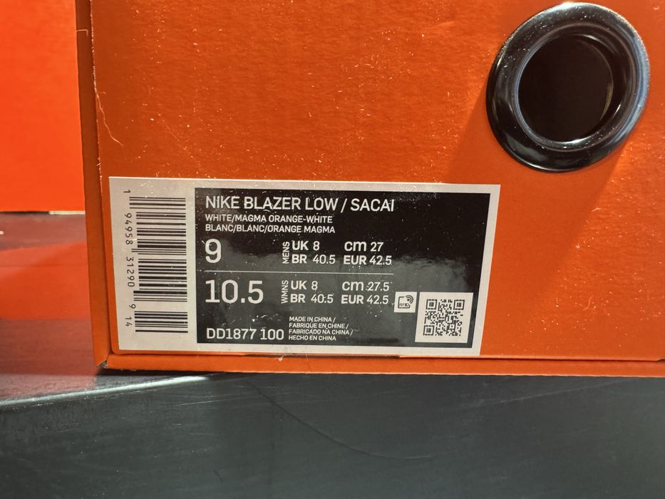 Оригинални! Nike Blazer Sacai Low - 42.5,43,44,44.5,45,48.5 ShoeMag