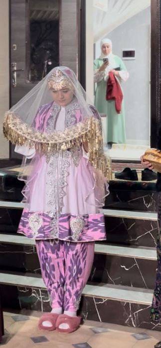 атлас адрас  платье для свадеб узбекское