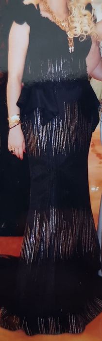 Официална черна  рокля