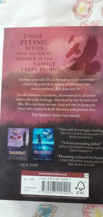 Pachet 3 carti, Veronica Roth, Divergent, Allegiant & Insurgent