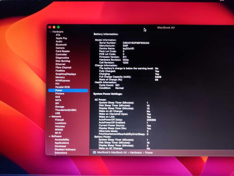 MacBook Air 2015 13' | 240GB NVME SSD | 83% Батерия | macOS Ventura