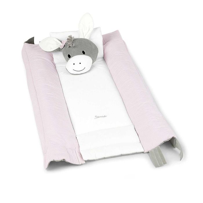 Protectie somn Baby Nest Sterntaler , 0-36 luni, 125 x 100 cm, roz/gri