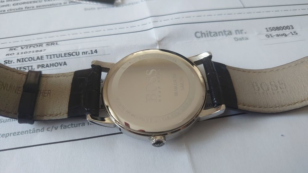 Hugo Boss ceas bărbați clasic elegant negru quartz