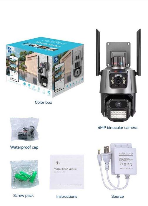 Камера с два обектива 6mpx, следене на движение, звукова сигнализация