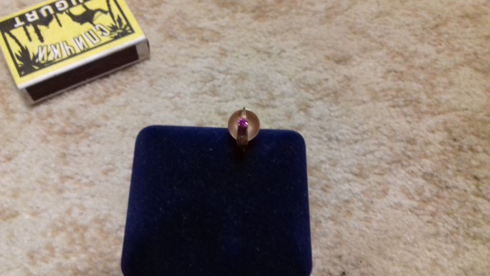 Золотая шпага с рубином, на цепочке, 583, 3 гр, СССР.