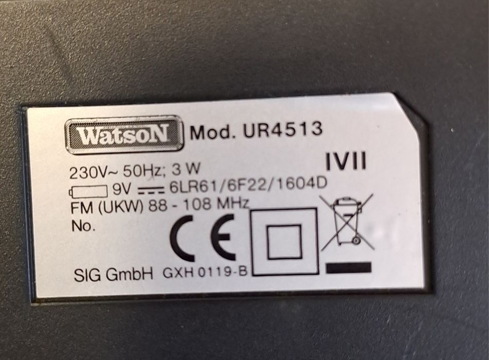 Ceas electronic digital cu alarma, radio Watson UR4513