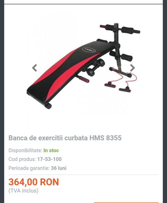 Banca de exercitii fitness