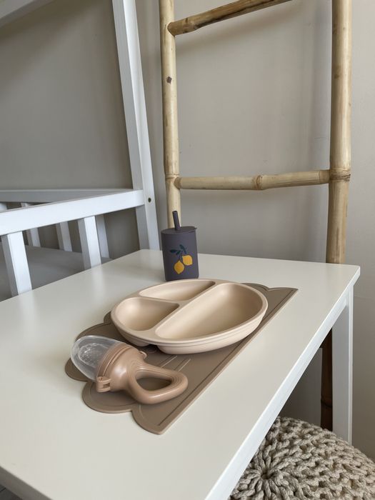 Силиконови прибори, подложка, чинийка за хранене