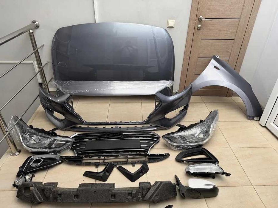 Бампер капот крыло телевизор фара усилитель Hyundai Accent 17-20