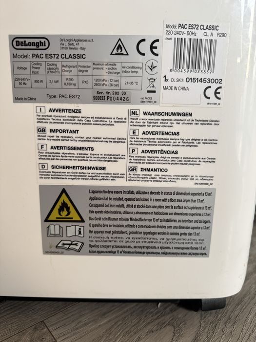 Aer conditionat portabil DeLonghi Pinguino