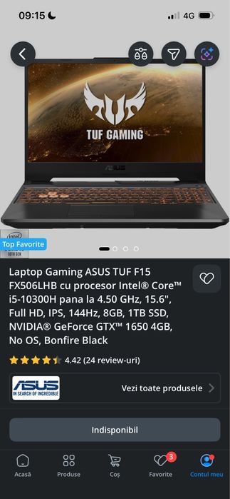 Laptop Gaming ASUS TUF F15 FX506LHB
