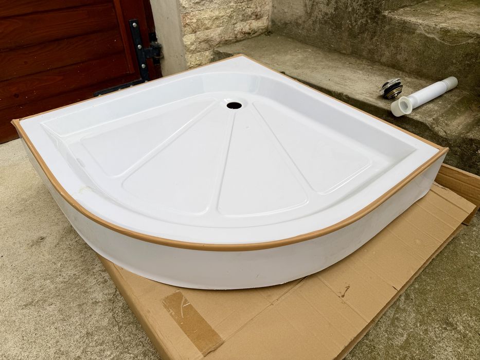 Cadita dus acril 80x80x15 rotunjit si infoliat