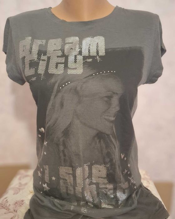 Сива Тениска с щампа