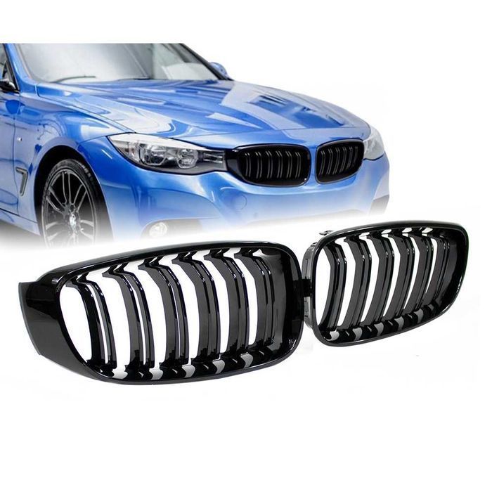 Grile duble BMW Seria 3 GT F34, 2012-2018 - Negru Lucios