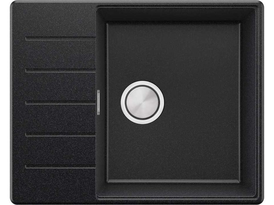 Черна кухненска гранитна мивка Копенхаген 50 Top 620х500