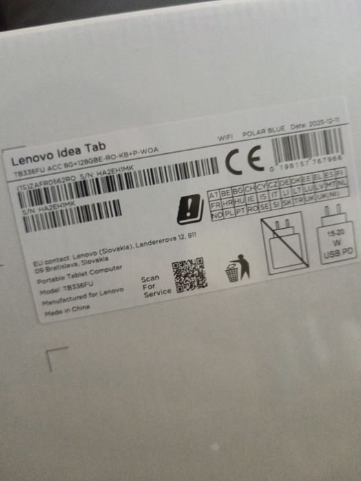 Lenovo Idea Tab TB356FU 128GB + Tastatură + Stylus | Nouă, Sigilată in cutie
