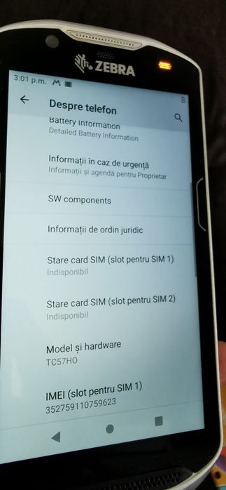 Scanner zebra tc 57
