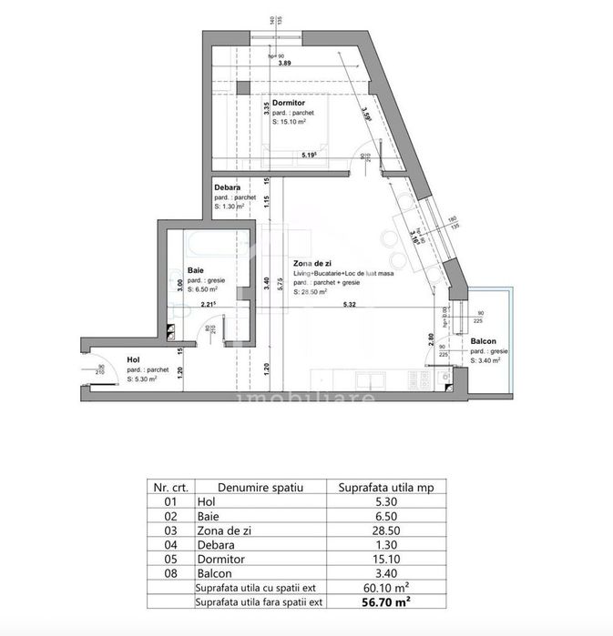 Apartament la cheie, 2 camere, 56mp utili, etaj 1, parcare, Selimbar
