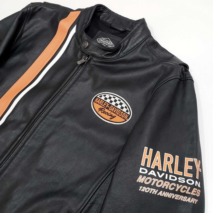 HARLEY DAVIDSON Юбилейно 120 Години 97051 Кожено Яке Кожа 2XL XXL