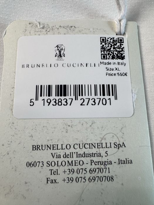 Brunello Cucinelli-Оригинална чисто  нова мъжка тениска ХЛ номер