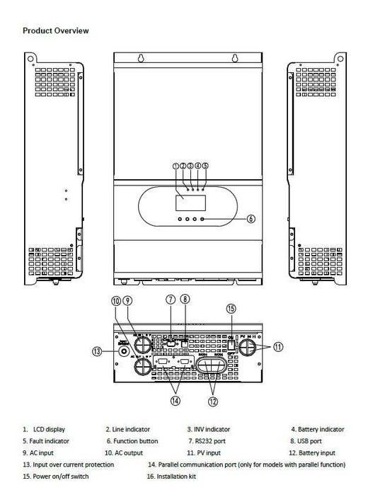 Invertor monofazic off grid Micno 5.5Kw