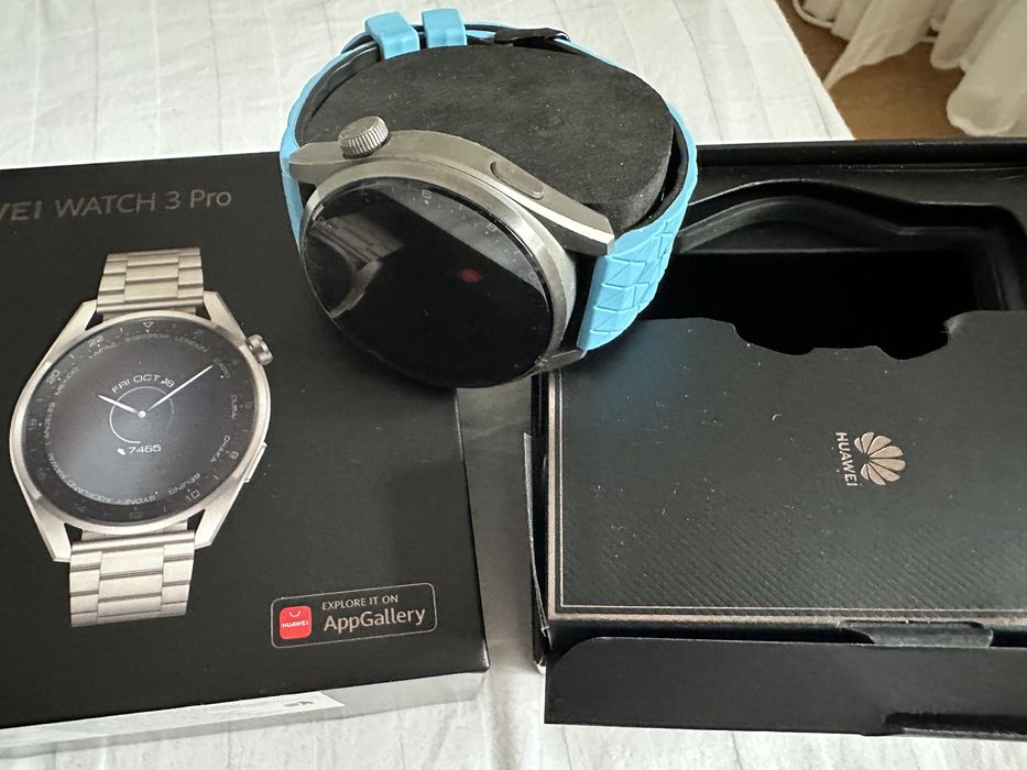 Huawei  Watch 3Pro titan/safir la cutie full.DEFECT ECRANUL