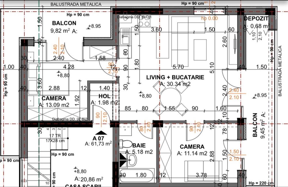 Apartament exclusivist cu panoramă superbă | 3 camere + 2 balcoane | Str. Oașului
