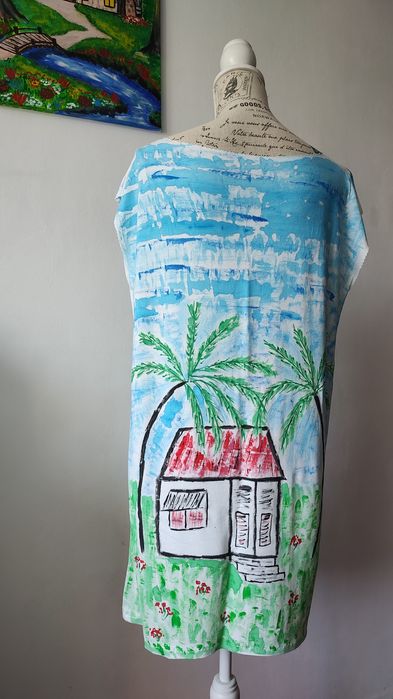 Rochie dama noua handmade pictata manual ( diferite modele )