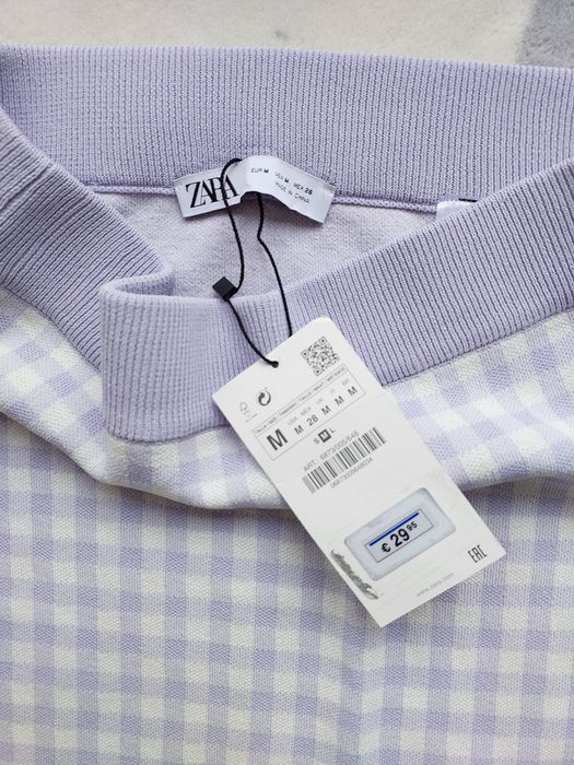 Fusta midi Zara tricot carouri