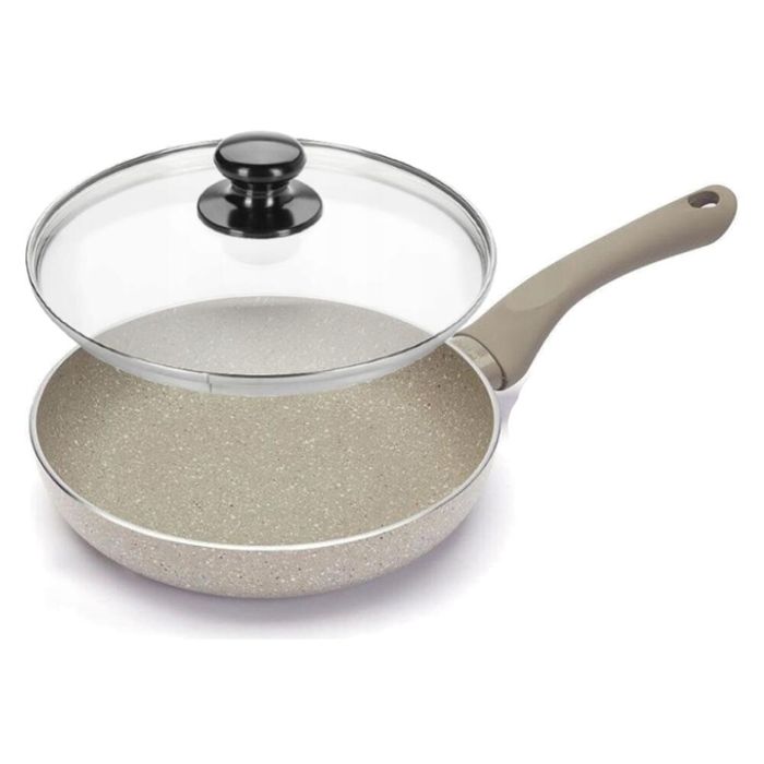 Tigaie din aluminiu cu invelis antiaderent, 24 cm, gri, Sandy Florina